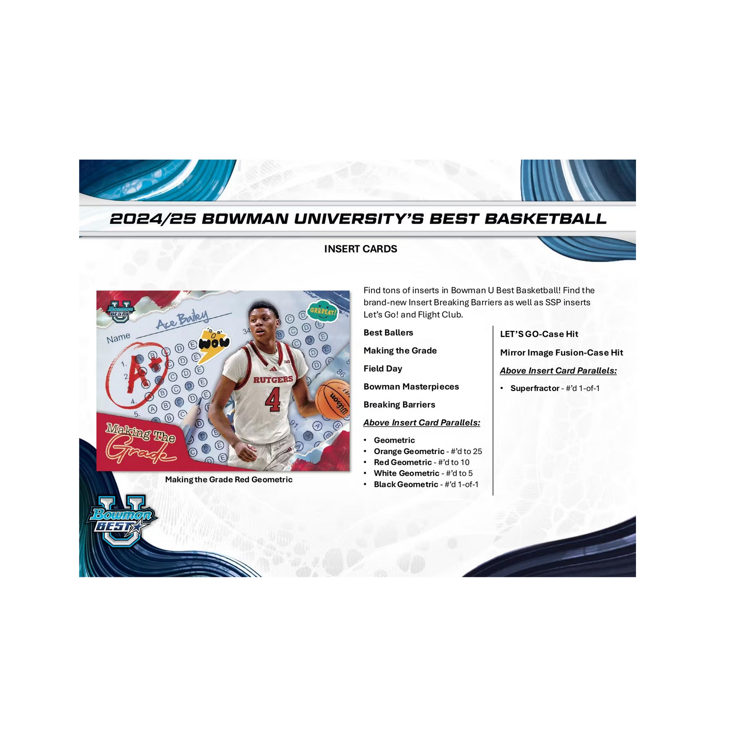 2024-25 Bowman University Best Basketball Breaker Delight 10-Box Case