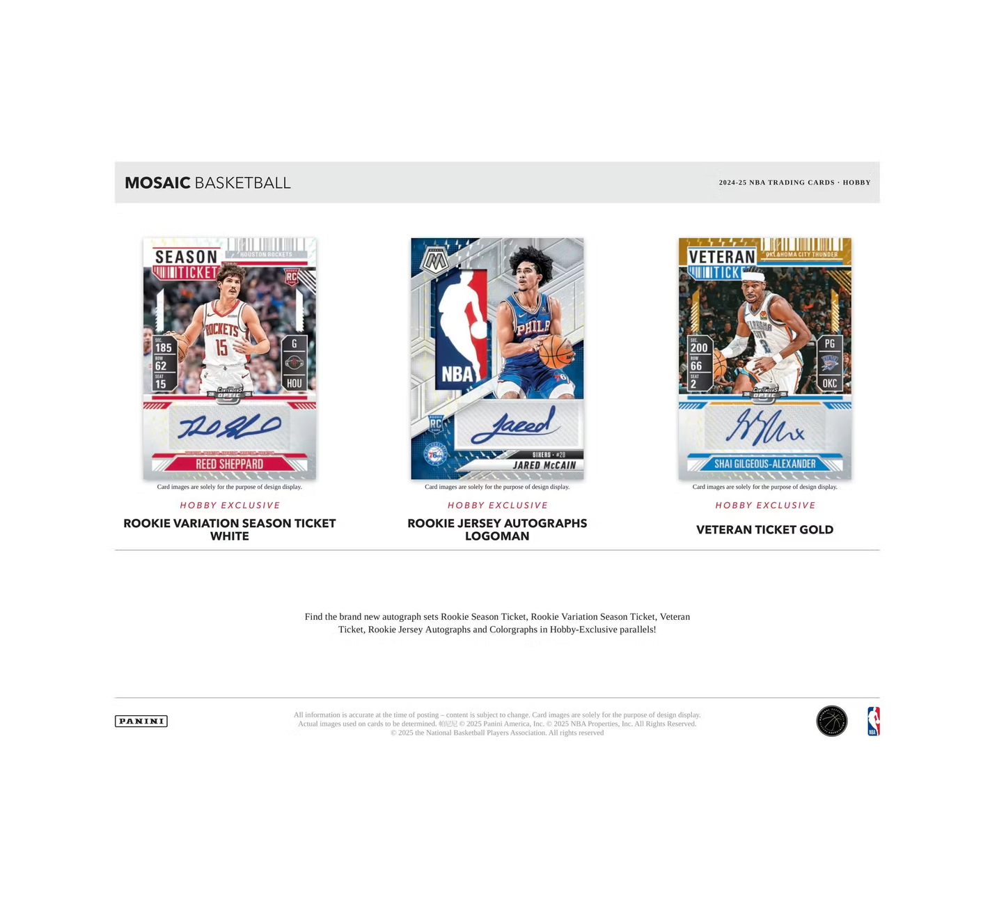 2024-25 Panini Mosaic Basketball Hobby Pack