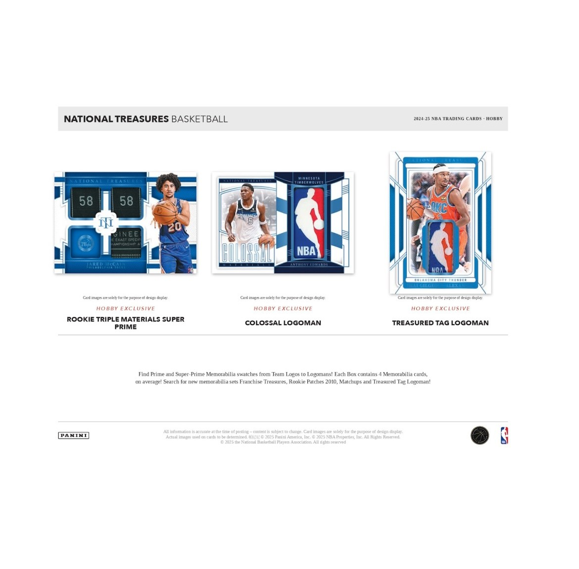 2024-25 Panini National Treasures Basketball Hobby Box