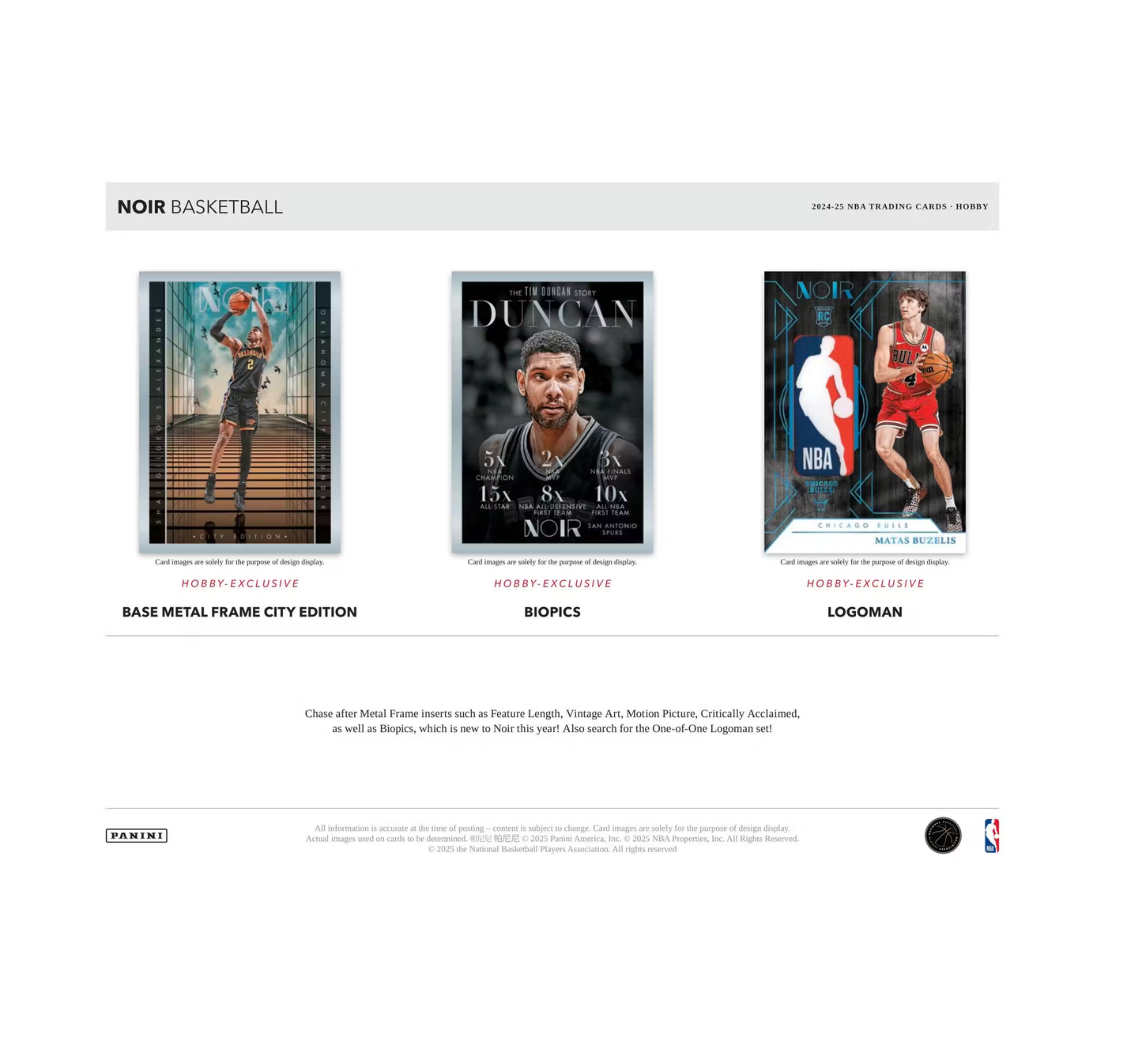 2024-25 Panini Noir Basketball Hobby Box