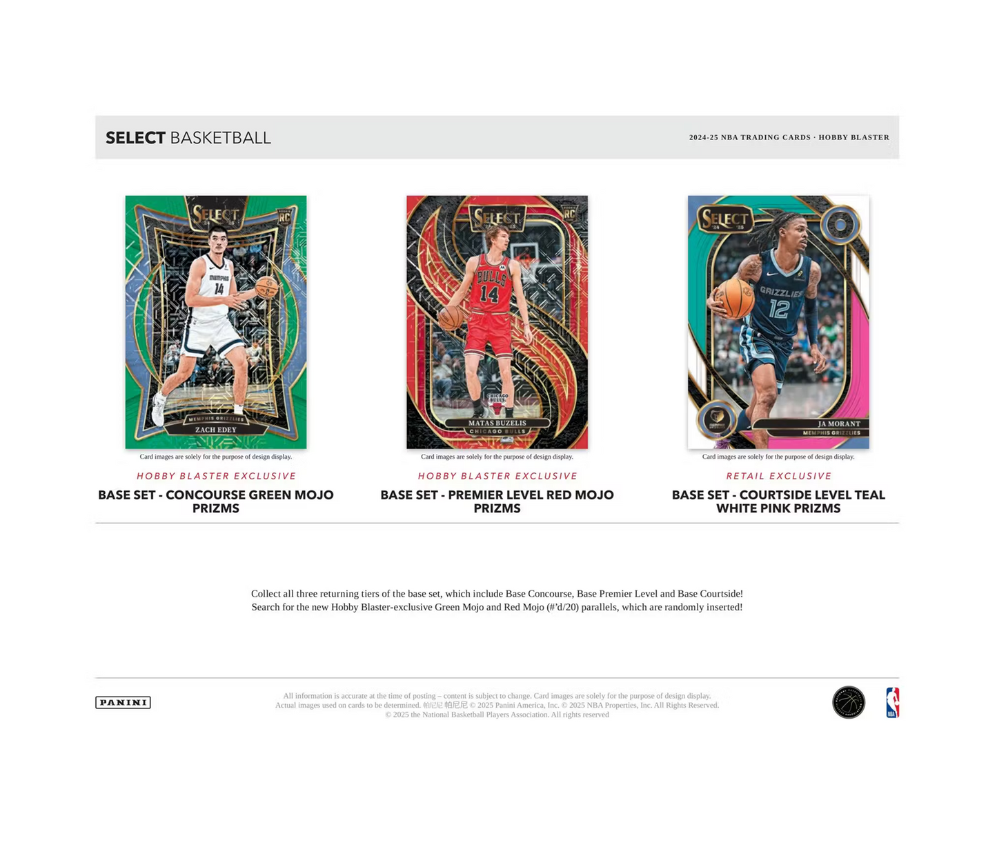 2024-25 Panini Select Basketball Hobby Blaster Box