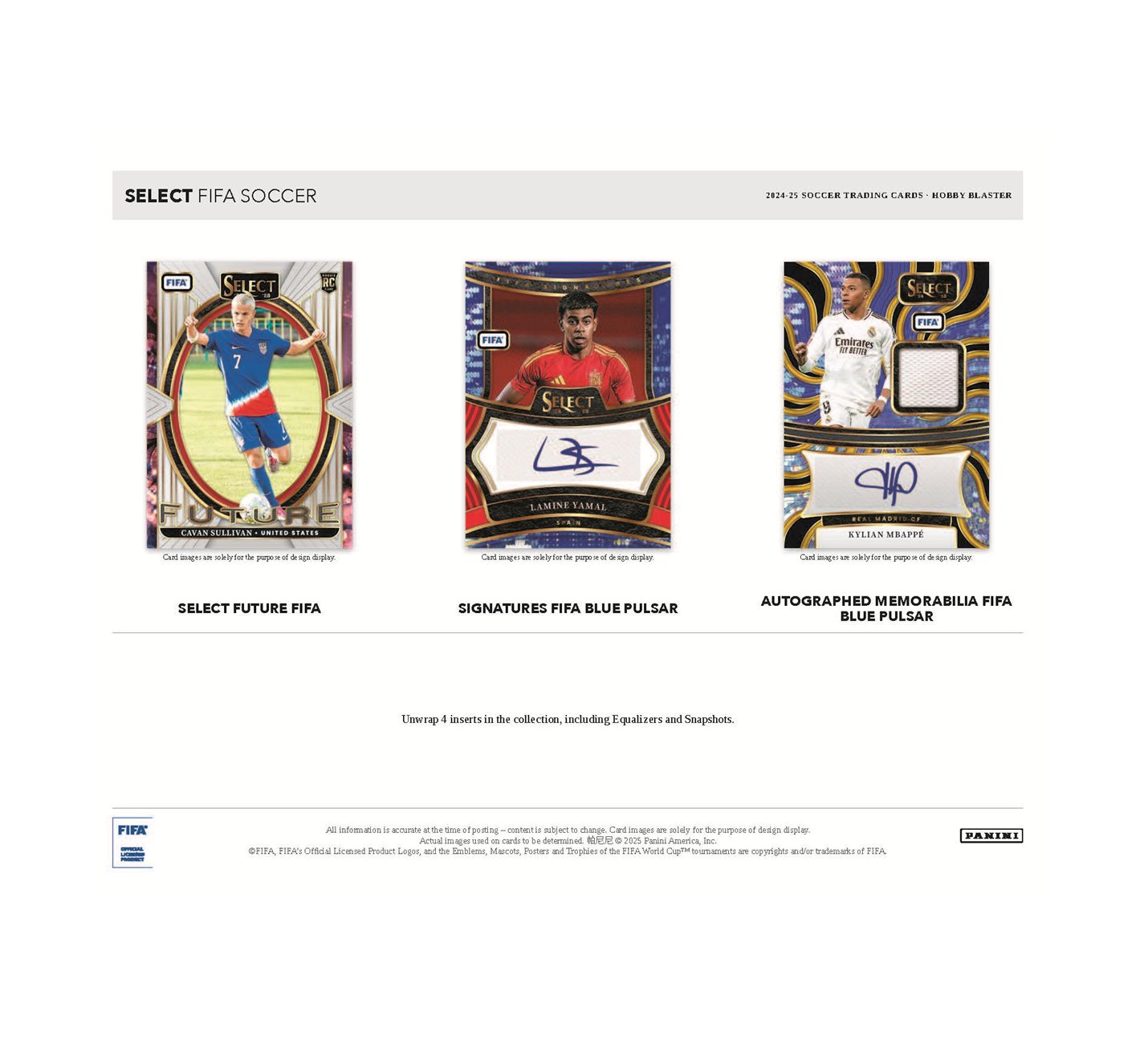2024-25 Panini Select FIFA Soccer Hobby Blaster 20-Box Case