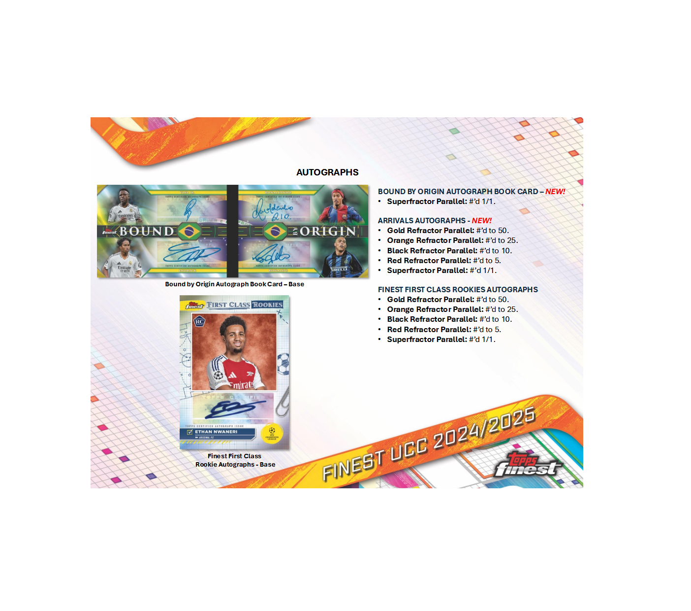 2024-25 Topps Finest UEFA Club Competitions Soccer Hobby Box