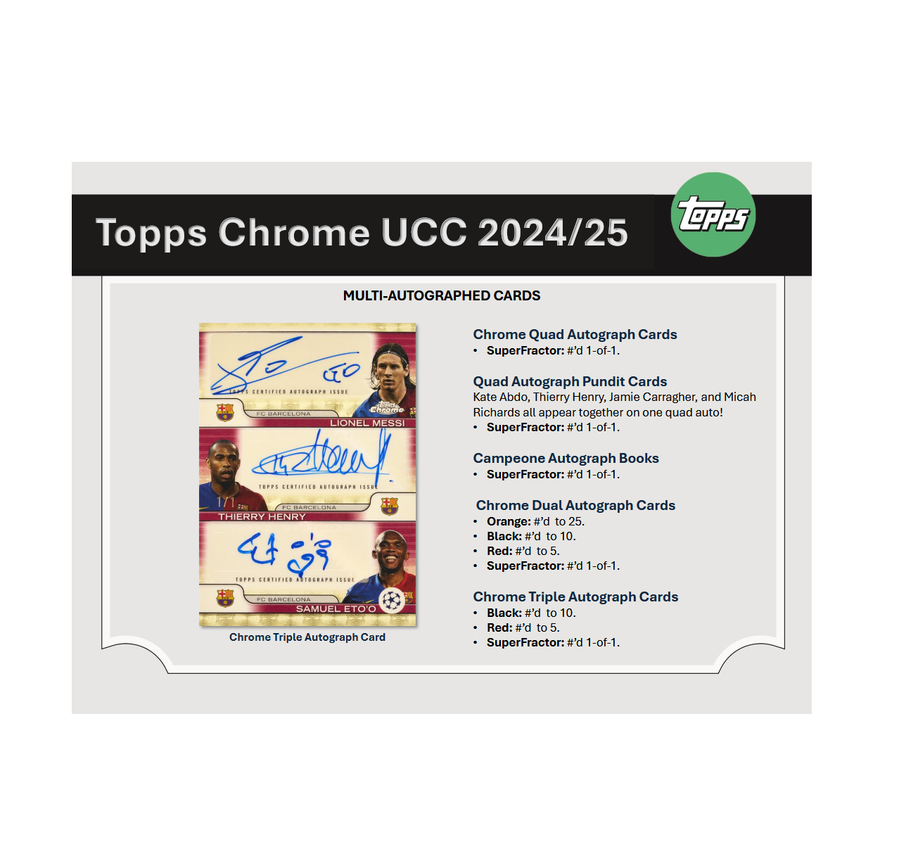 2024-25 Topps Chrome UEFA Club Competitions Soccer Jumbo Hobby Box