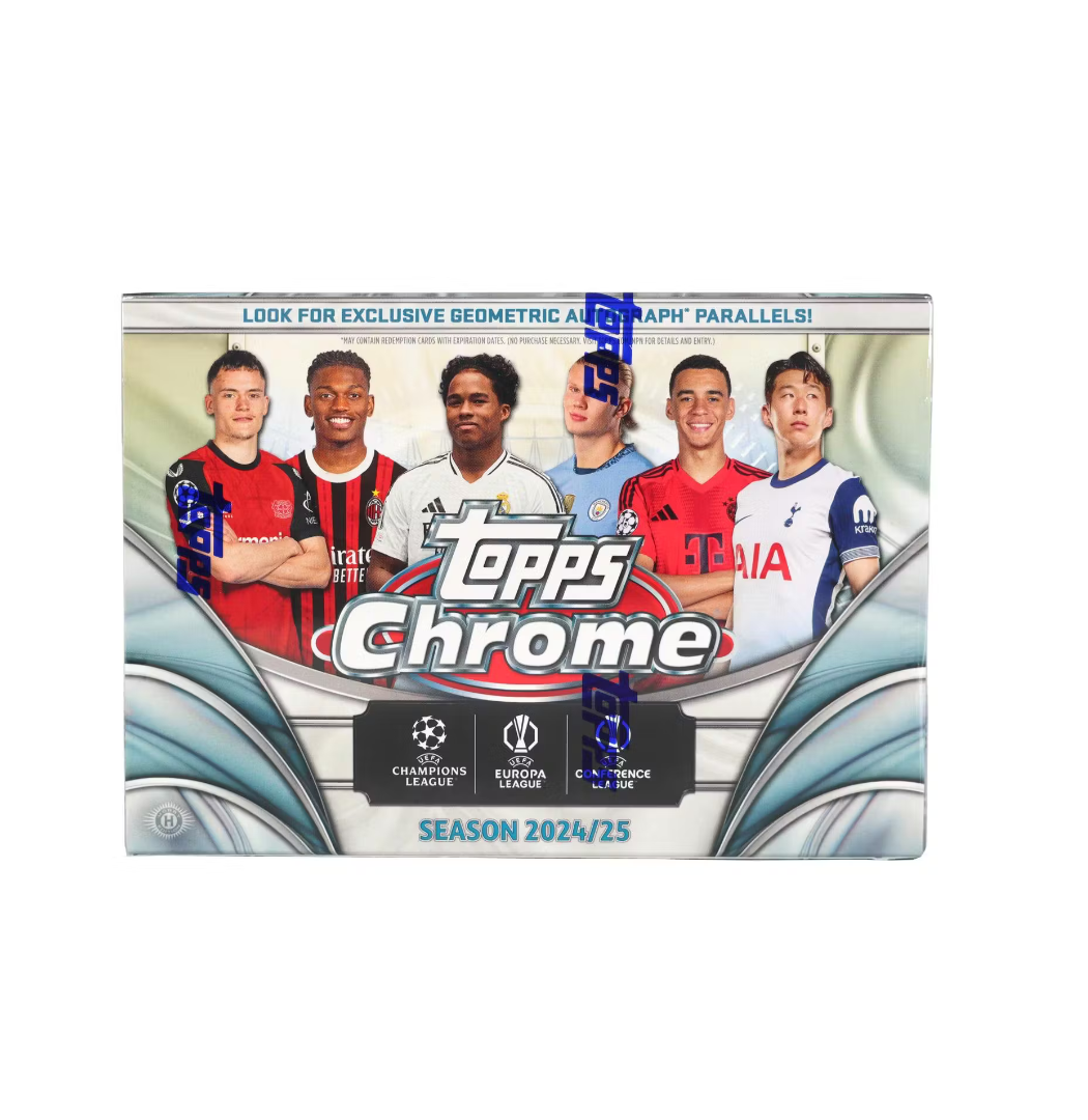 2024-25 Topps Chrome UEFA Club Competitions Soccer Breaker's Delight 6-Box Case