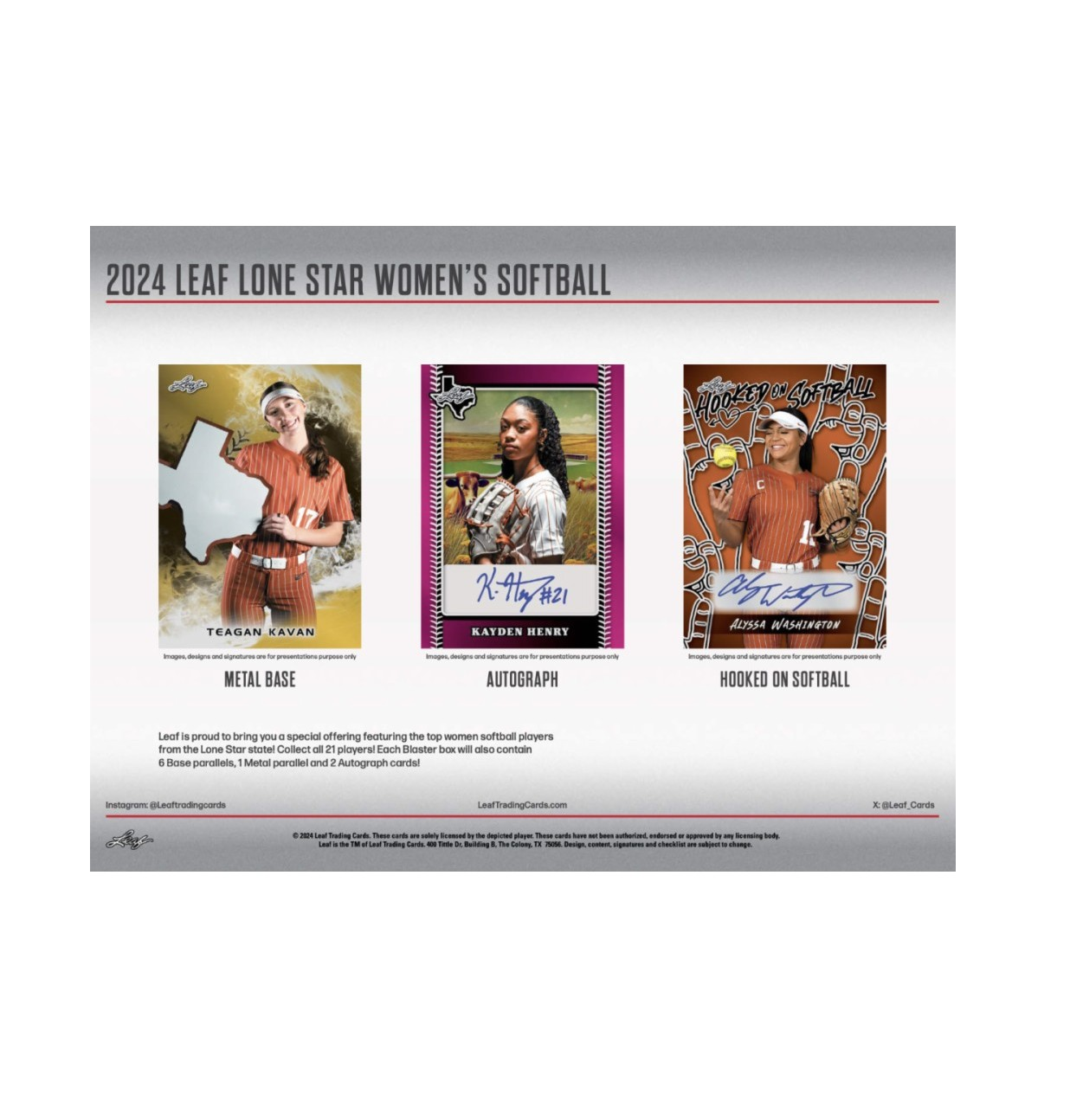 2024 Leaf Lone Star Women's Softball Blaster Box