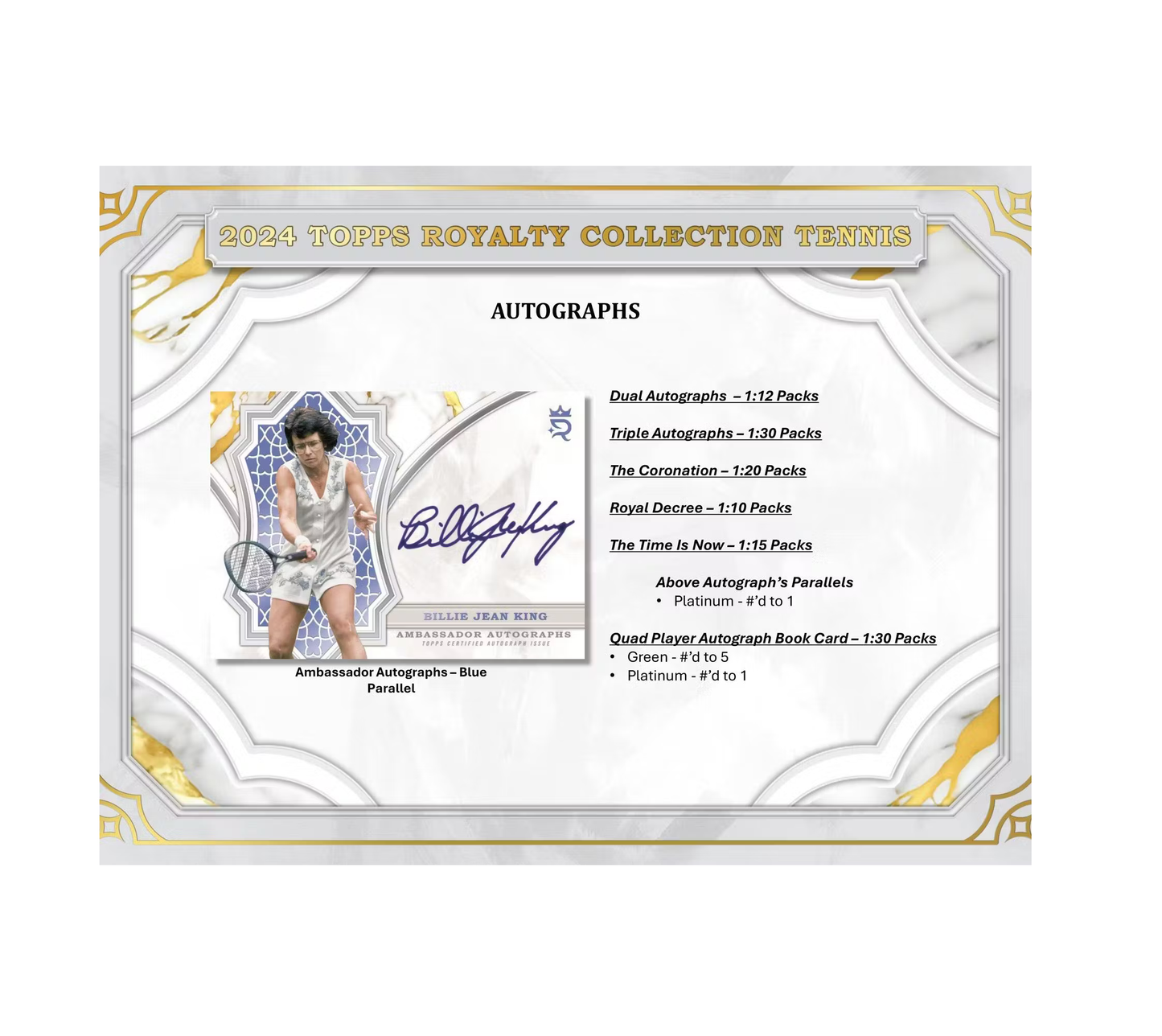 2024 Topps Royalty Tennis Hobby Box