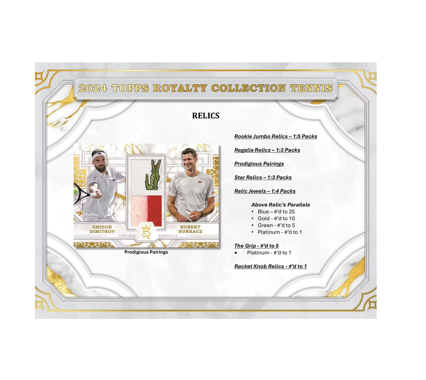 2024 Topps Royalty Tennis Hobby Box