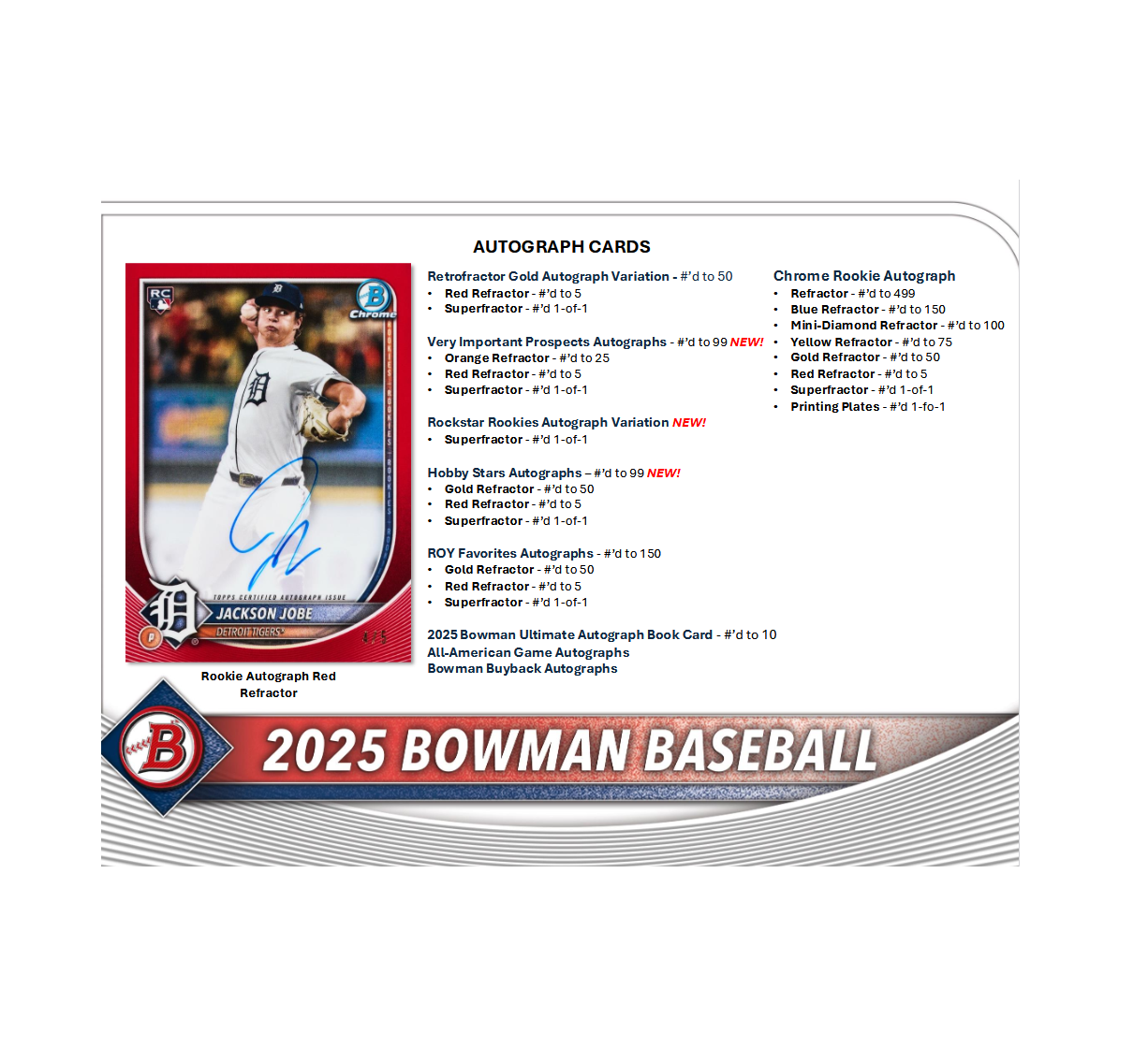 2025 Bowman Baseball Jumbo Hobby Pack