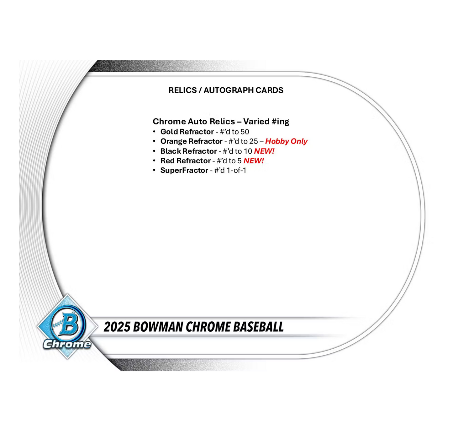 2025 Bowman Chrome Baseball Hobby Box