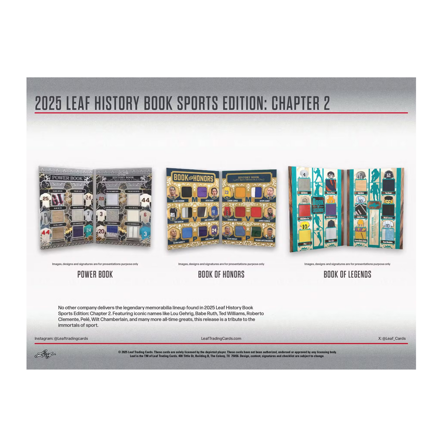 2025 Leaf History Book Sports Edition Chapter 2 Box