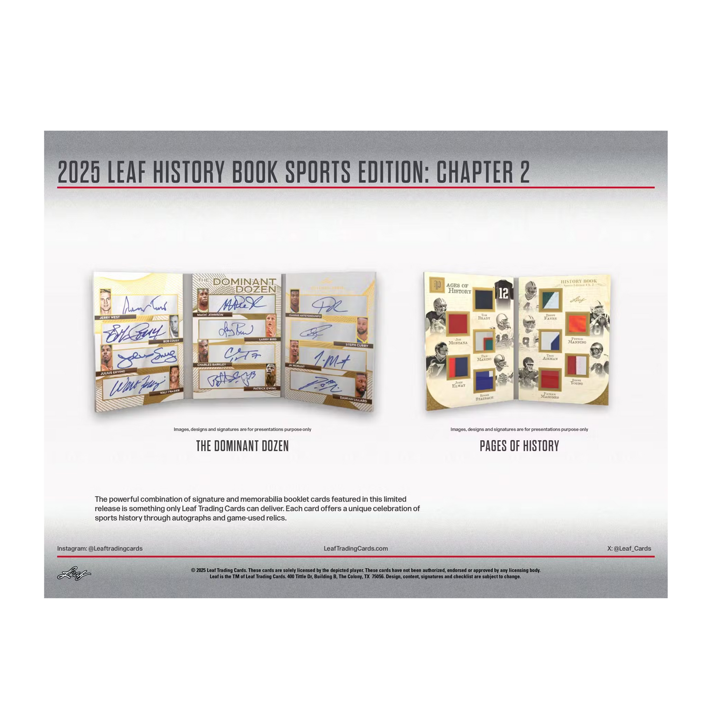 2025 Leaf History Book Sports Edition Chapter 2 Box