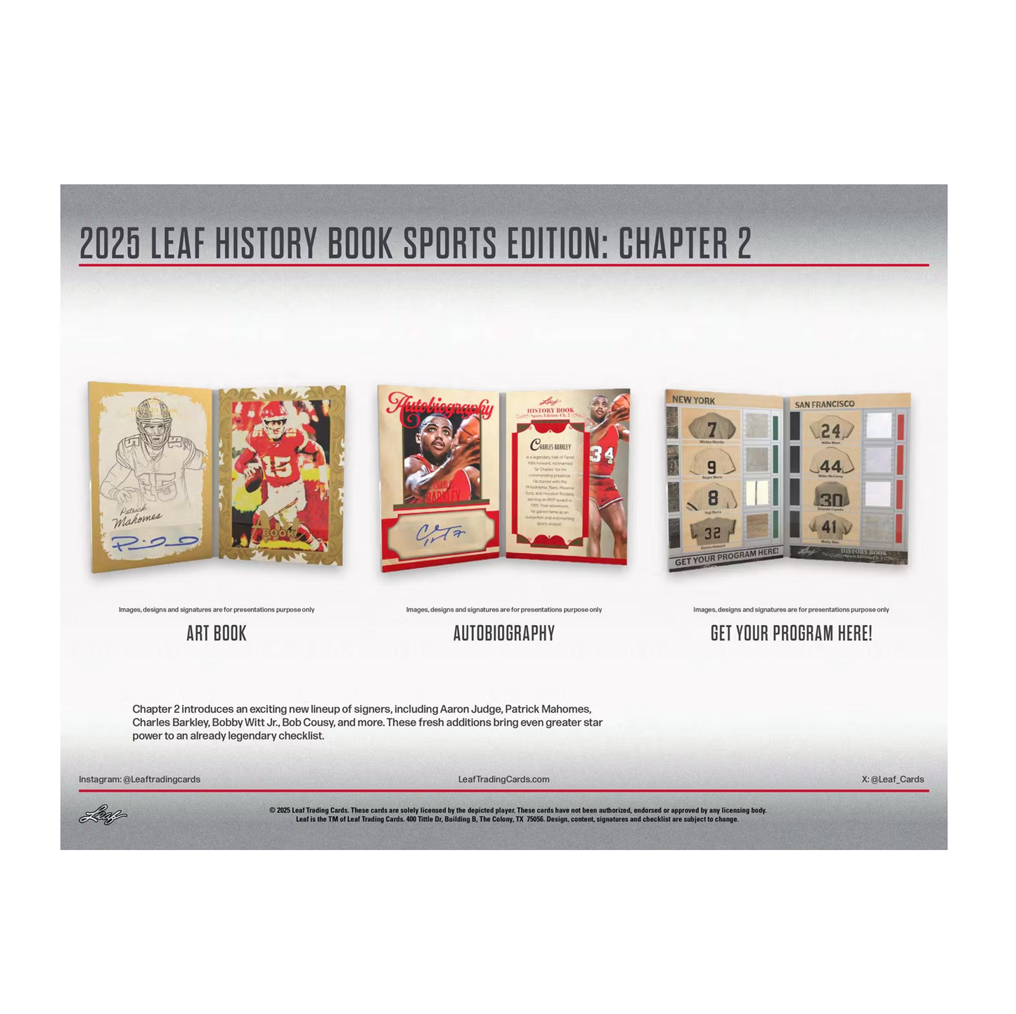 2025 Leaf History Book Sports Edition Chapter 2 10-Box Case