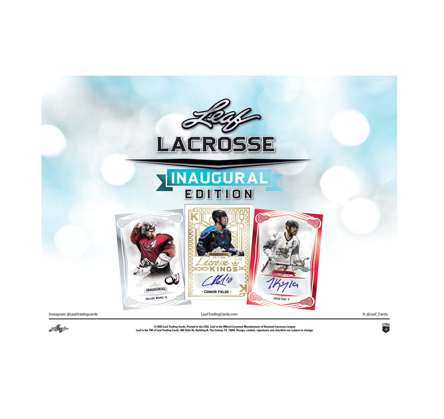 2025 Leaf National Lacrosse League Premier Edition 12-Box Case