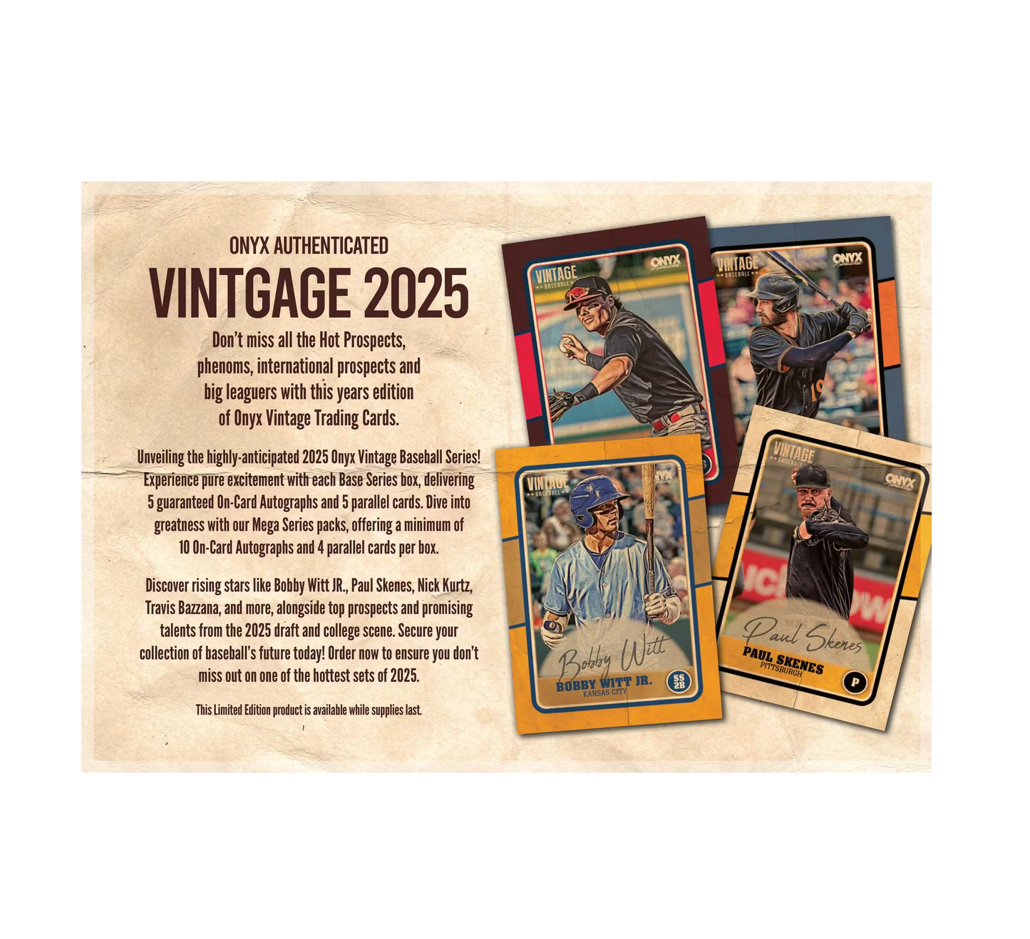 2025 Onyx Vintage Collection Baseball Hobby Box