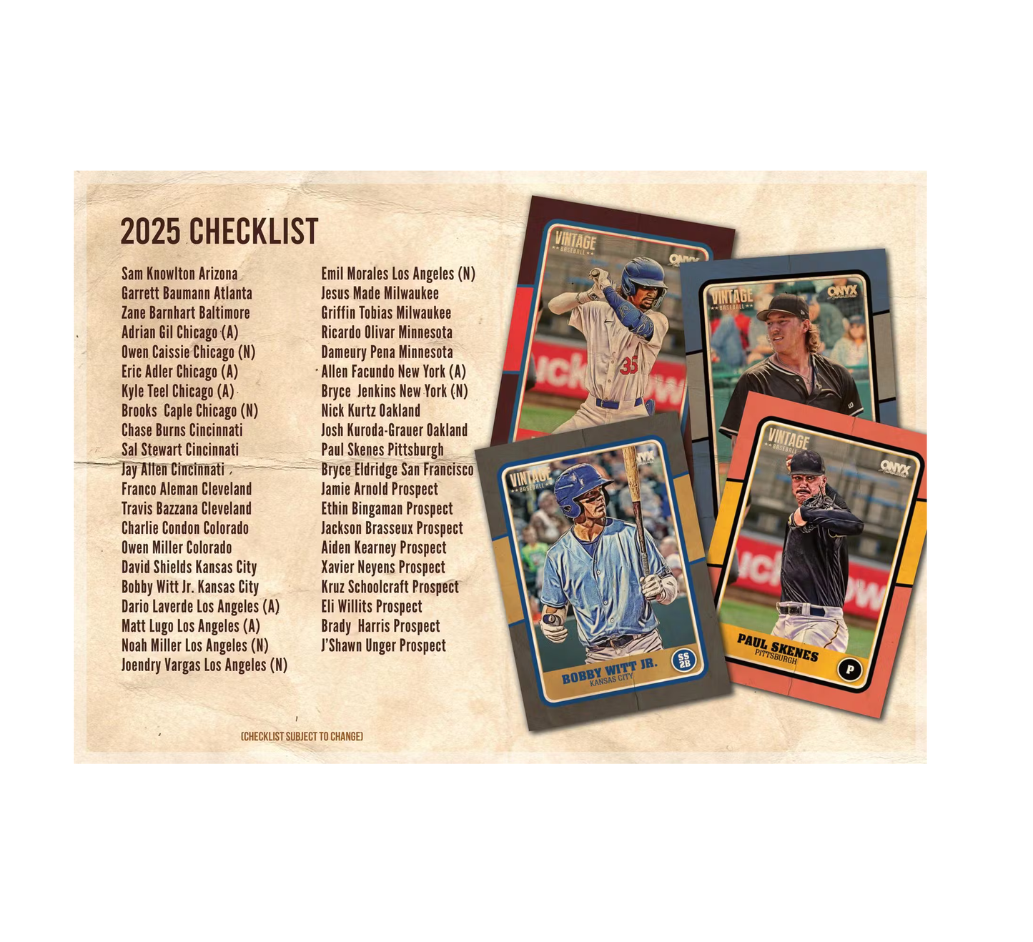 2025 Onyx Vintage Collection Baseball Hobby Box