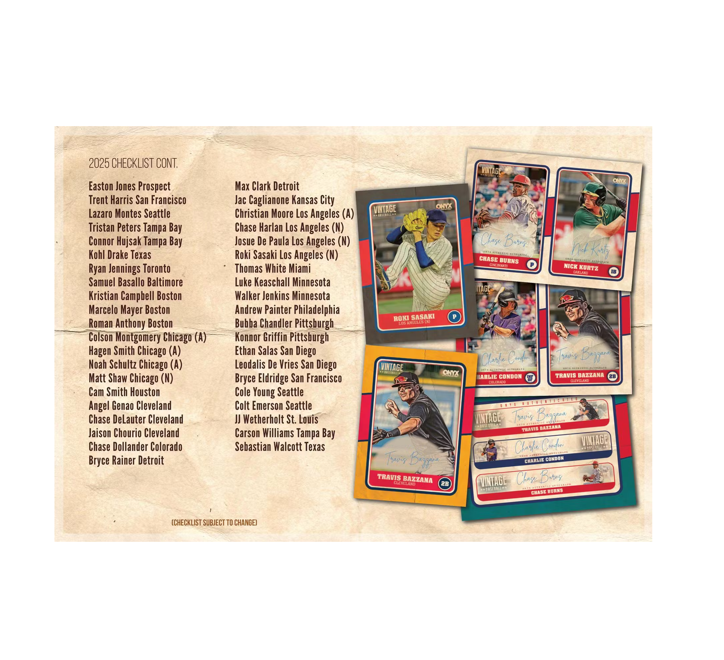 2025 Onyx Vintage Collection Baseball Hobby Box