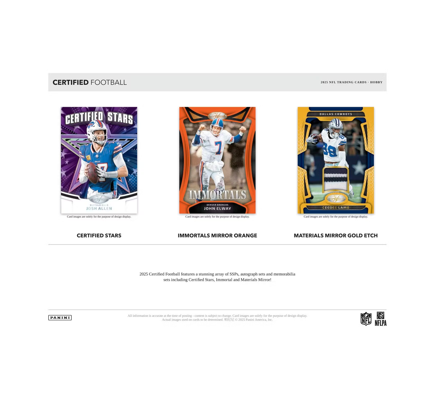 2025 Panini Certified Football Hobby Box