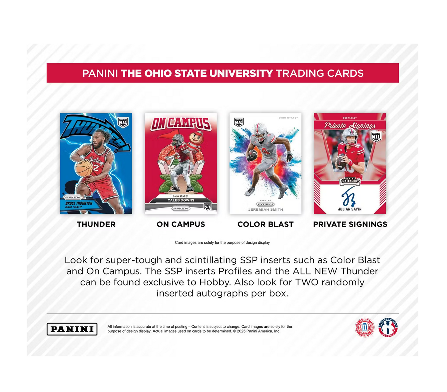 2025 Panini Ohio State University Collegiate Football Hobby 20-Box Case