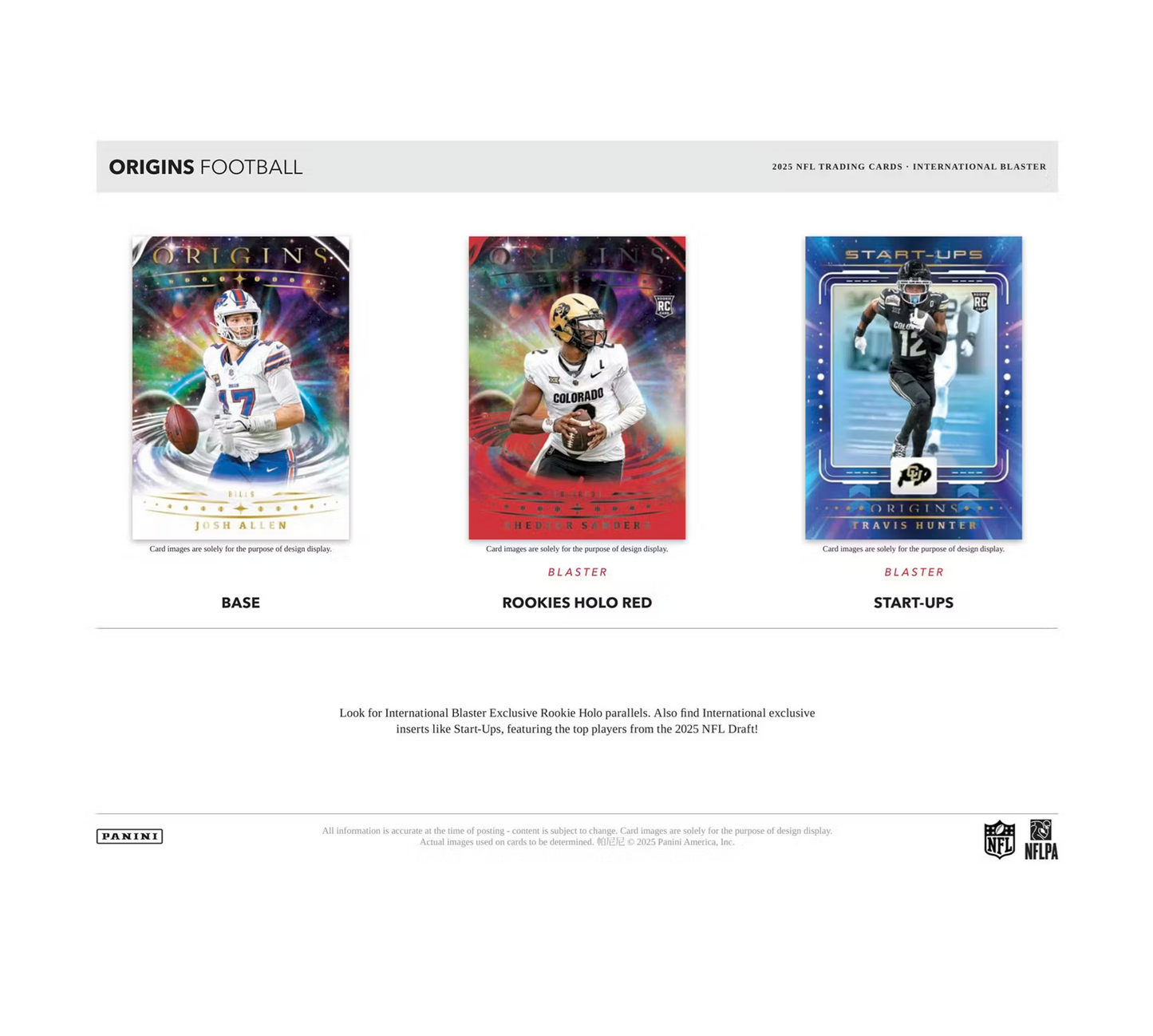 2025 Panini Origins Football International Blaster Box