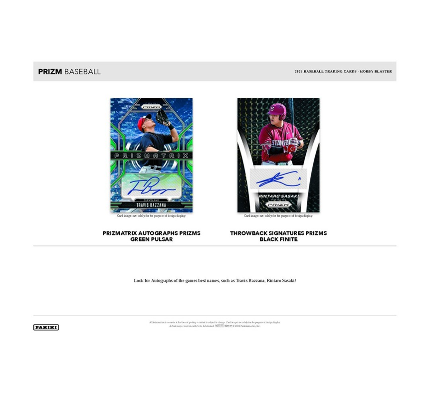 2025 Panini Prizm Baseball Hobby Blaster Box (Red Ice Prizms)