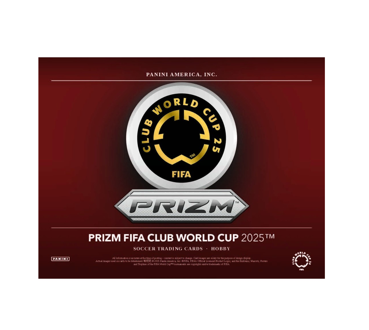 2025 Panini Prizm FIFA Club World Cup Soccer Hobby 12-Box Case