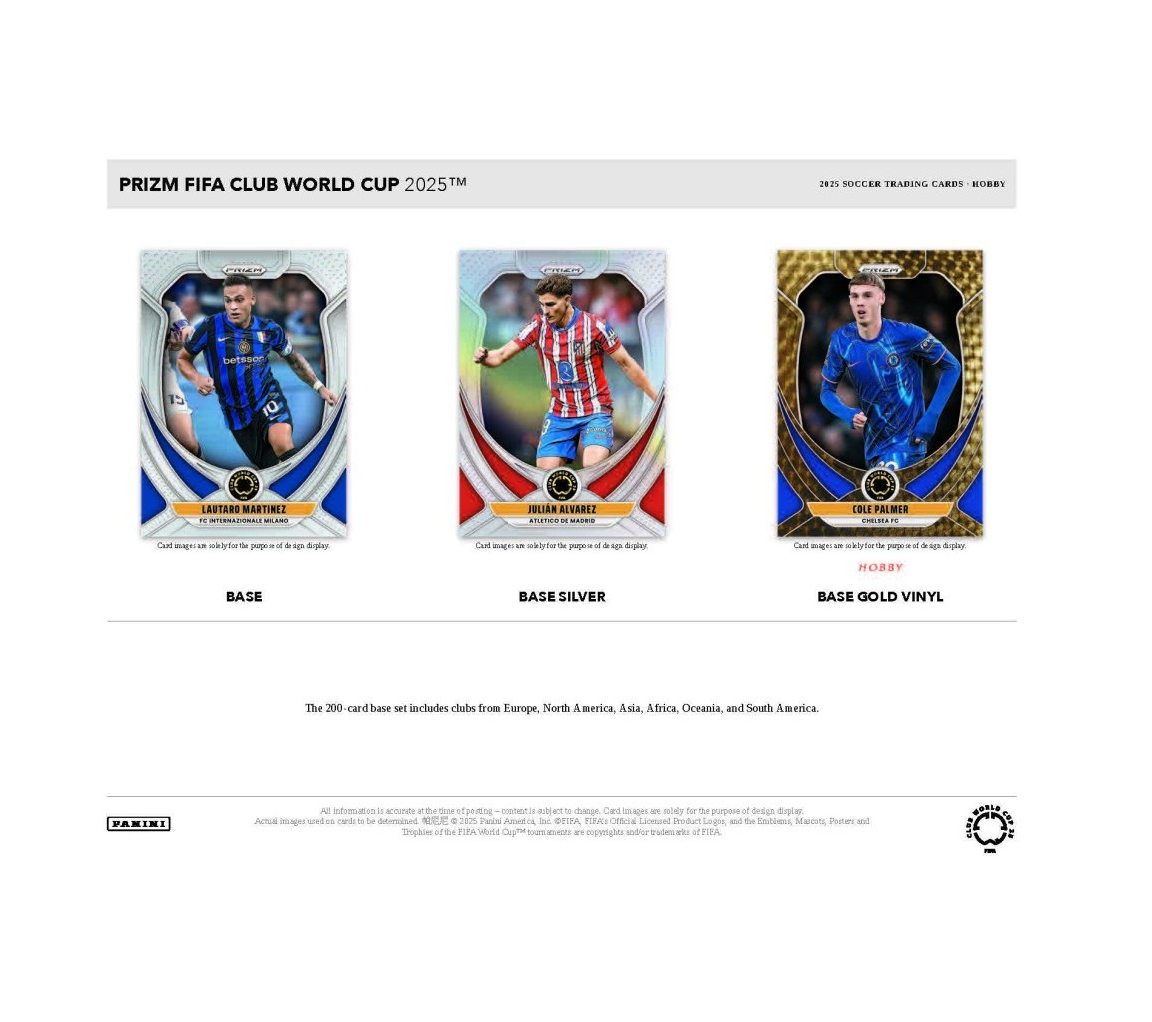 2025 Panini Prizm FIFA Club World Cup Soccer Hobby 12-Box Case