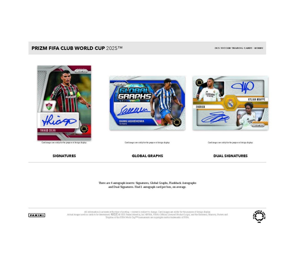 2025 Panini Prizm FIFA Club World Cup Soccer Hobby Box