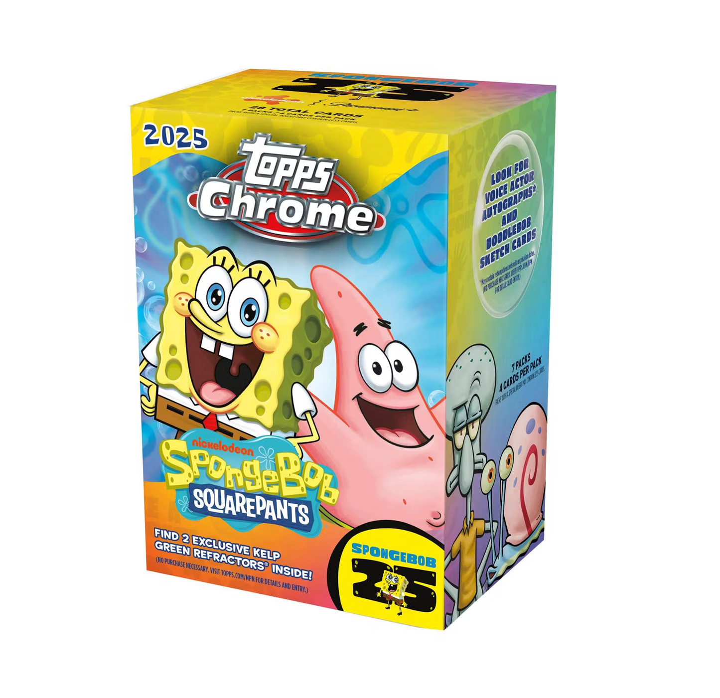 2025 Topps Chrome Spongebob Squarepants 25th Anniversary Blaster Box