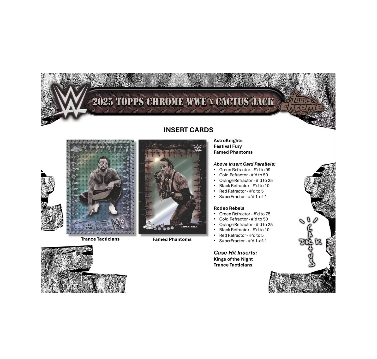 2025 Topps Chrome WWE x Cactus Jack Hobby 12-Box Case
