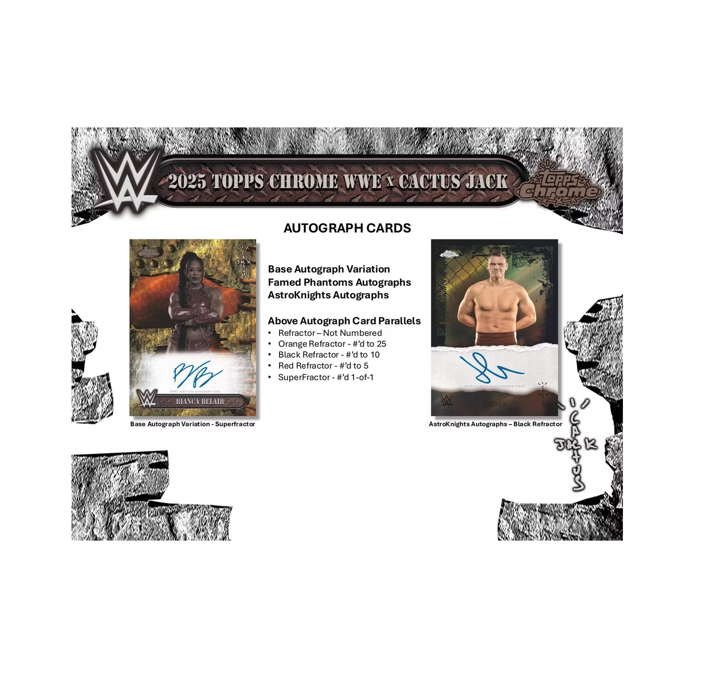 2025 Topps Chrome WWE x Cactus Jack Hobby 12-Box Case