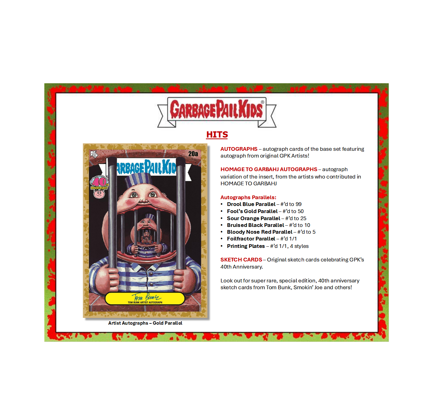 2025 Topps Garbage Pail Kids 40th Anniversary Worst of 2025 Hobby 10-Box Case