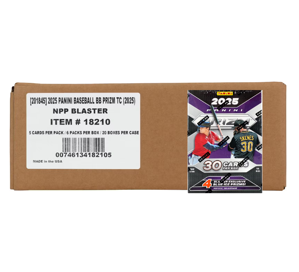 2025 Panini Prizm Baseball Blaster 20-Box Case (Blue Ice Prizms)