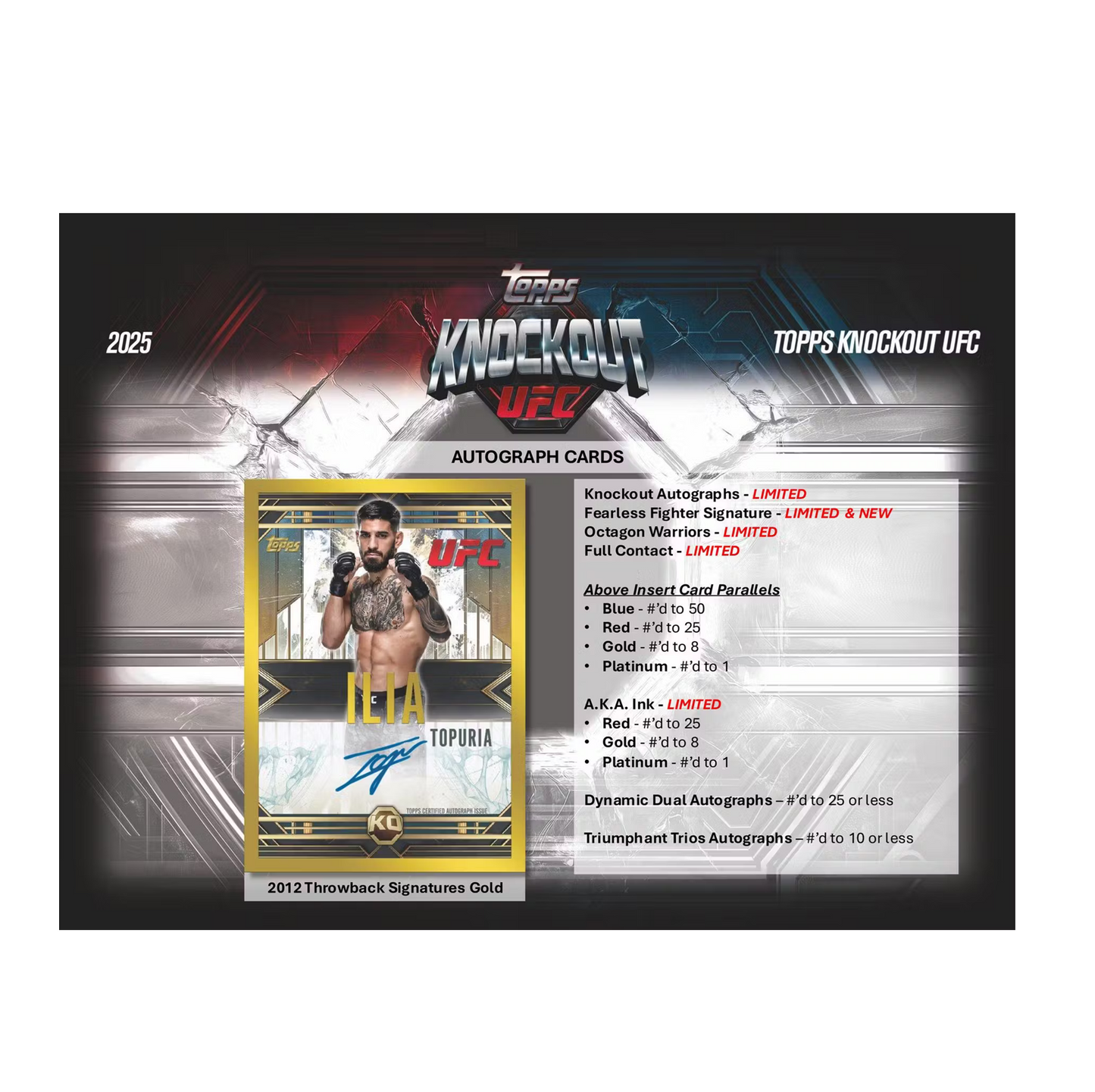 2025 Topps UFC Knockout Hobby Box