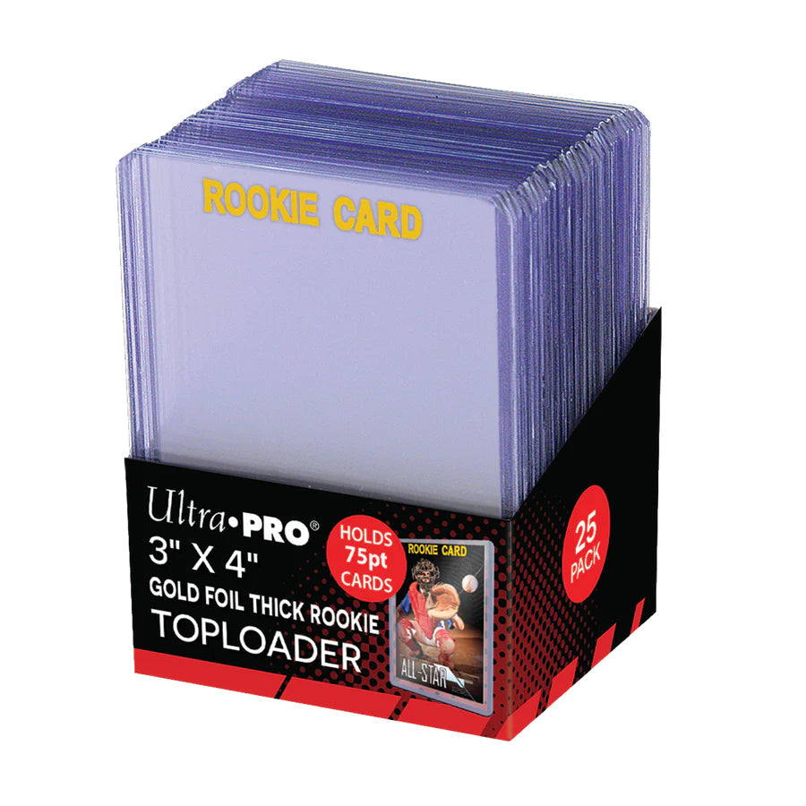 Ultra Pro 3" x 4" Rookie Gold Thick 75PT Toploaders (25ct)