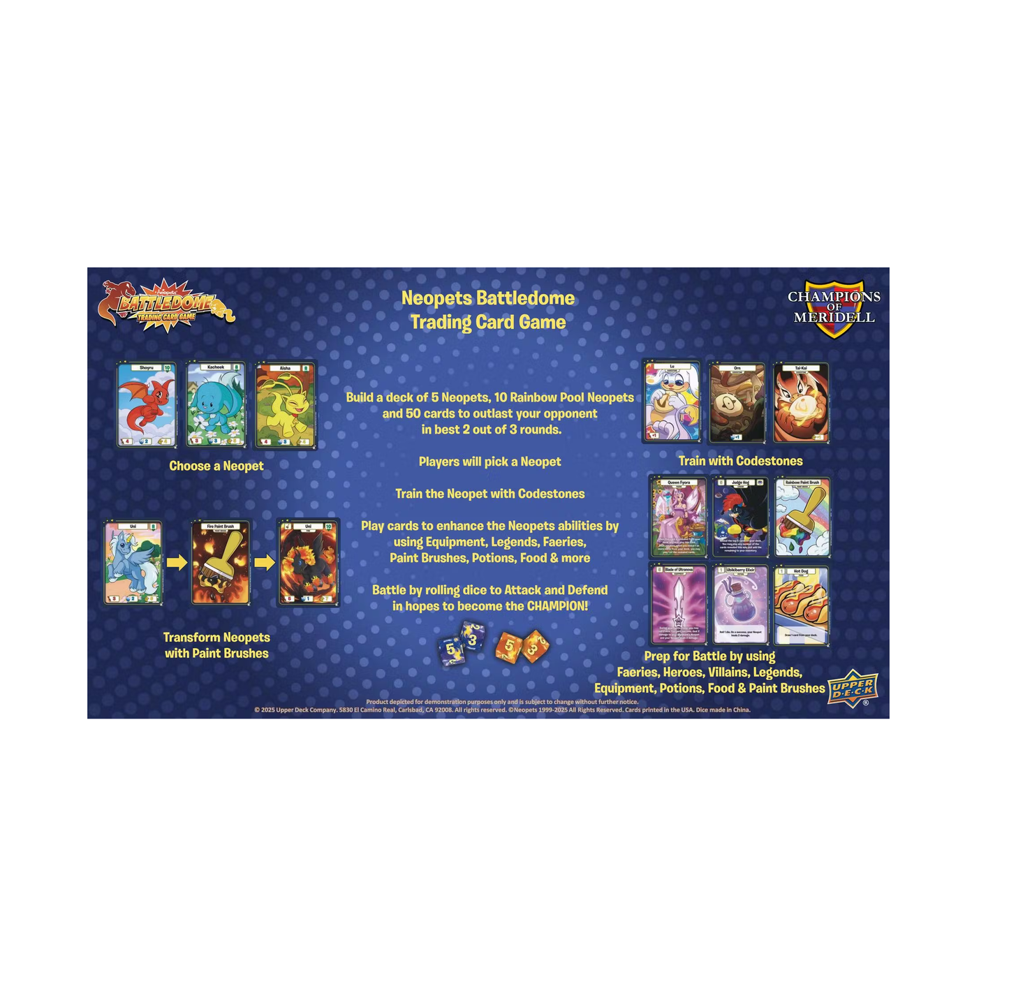 Neopets Battledome TCG Champions of Meridell Booster Box