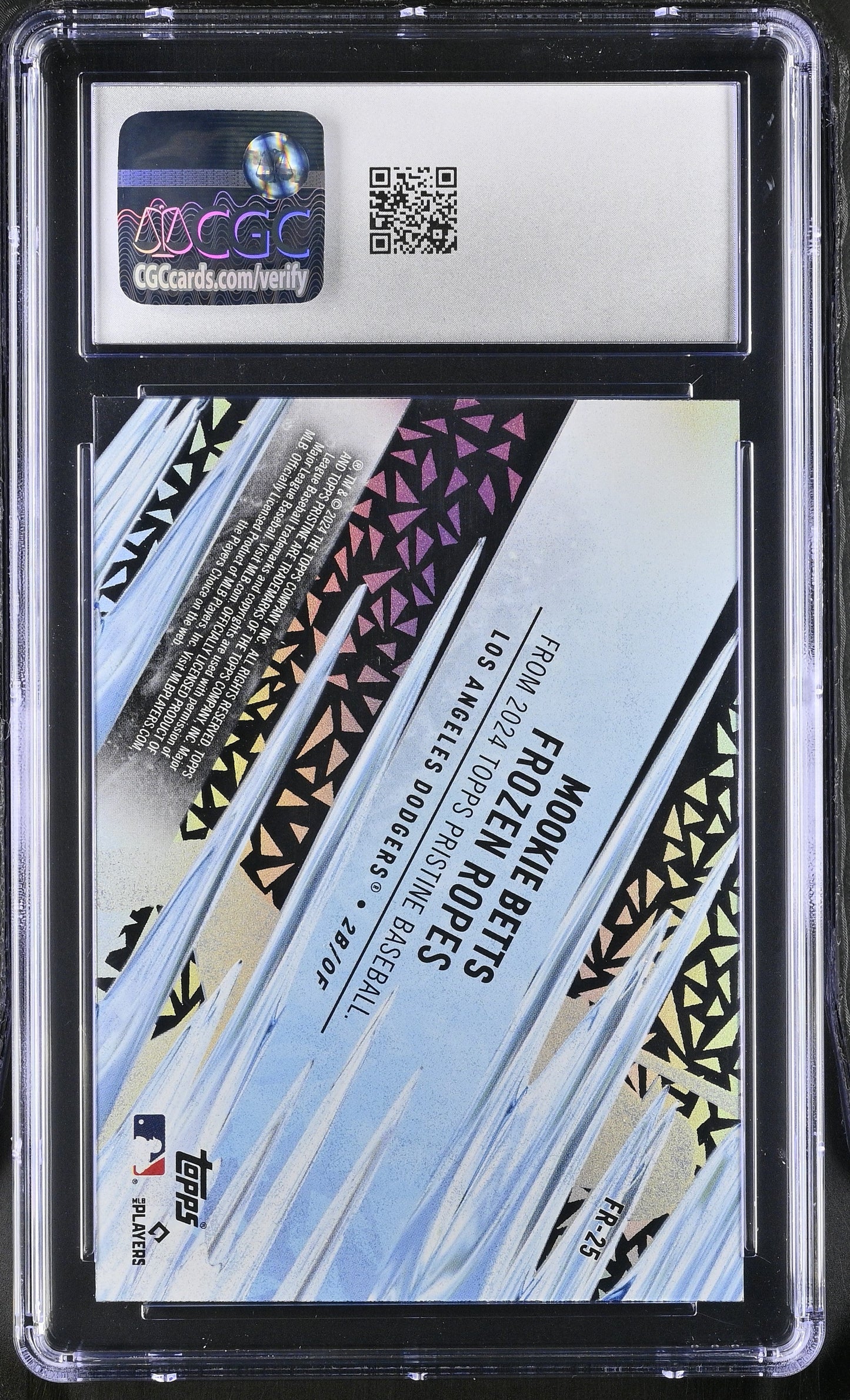 2024 Topps Pristine Mookie Betts #FR-25 Frozen Ropes CGC 10