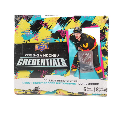 2023-24 Upper Deck Credentials Hockey Hobby 10-Box Case