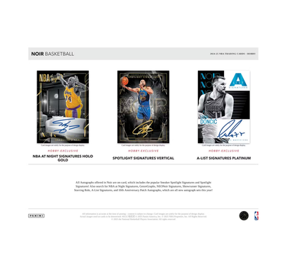 2024-25 Panini Noir Basketball Hobby Box
