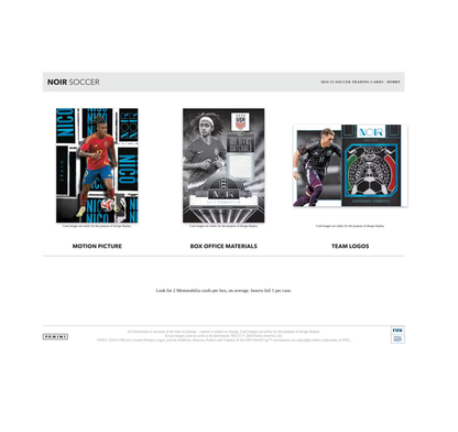 2024-25 Panini Noir Soccer Hobby 3-Box Case