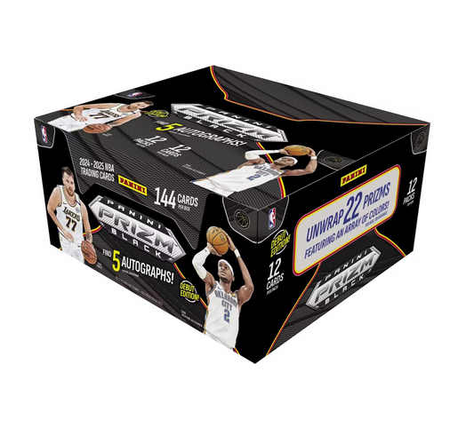 2024-25 Panini Prizm Black Basketball Hobby 12-Box Case