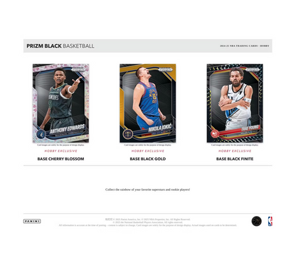 2024-25 Panini Prizm Black Basketball Hobby 12-Box Case