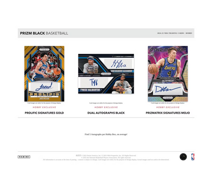 2024-25 Panini Prizm Black Basketball Hobby 12-Box Case