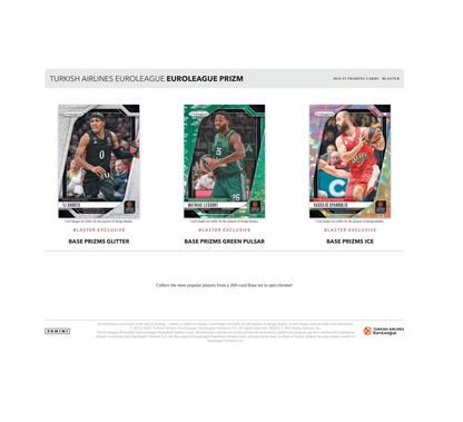 2024-25 Panini Prizm Turkish Airlines EuroLeague Basketball Blaster 20-Box Case