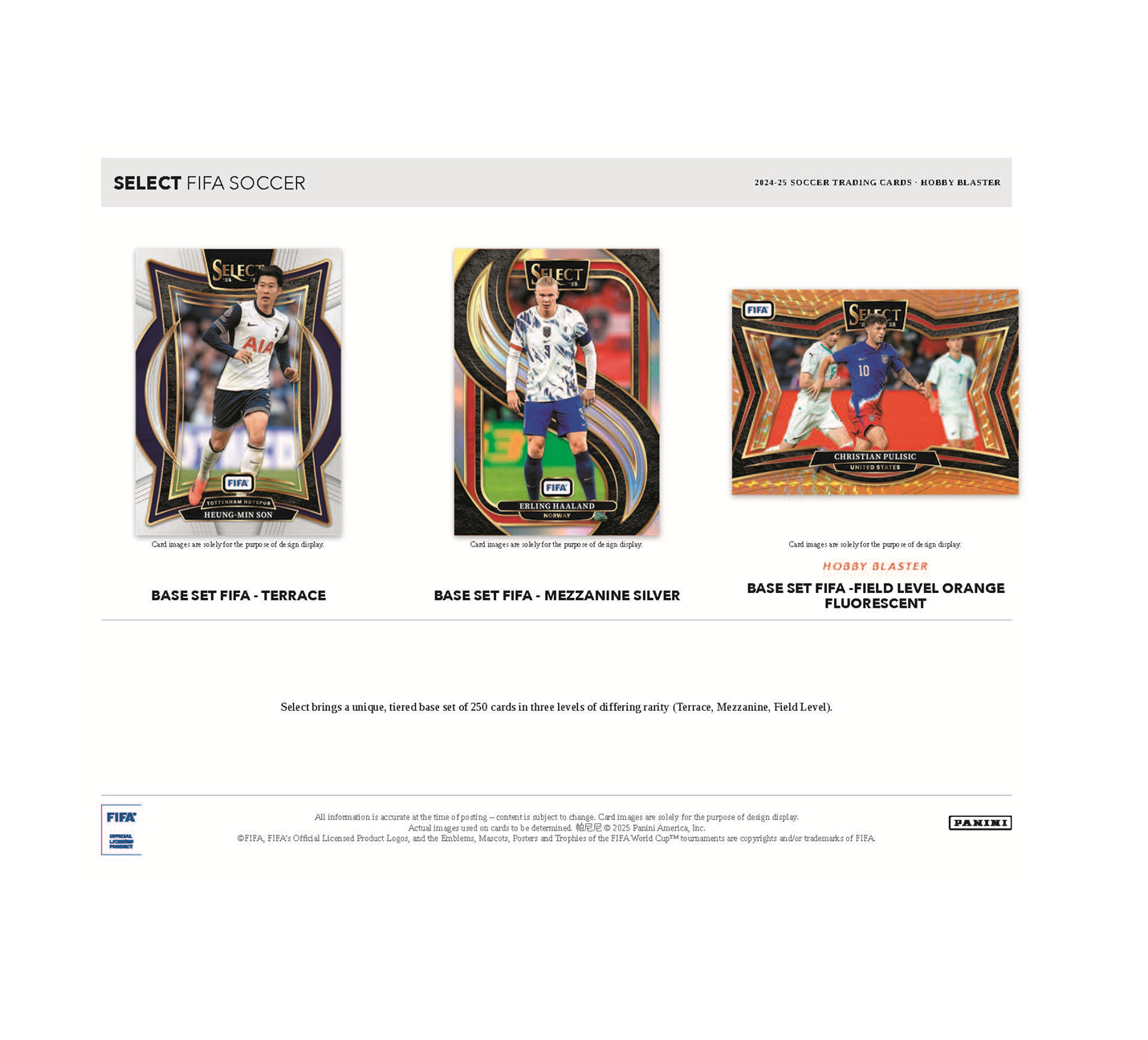 2024-25 Panini Select FIFA Soccer Hobby Blaster 20-Box Case