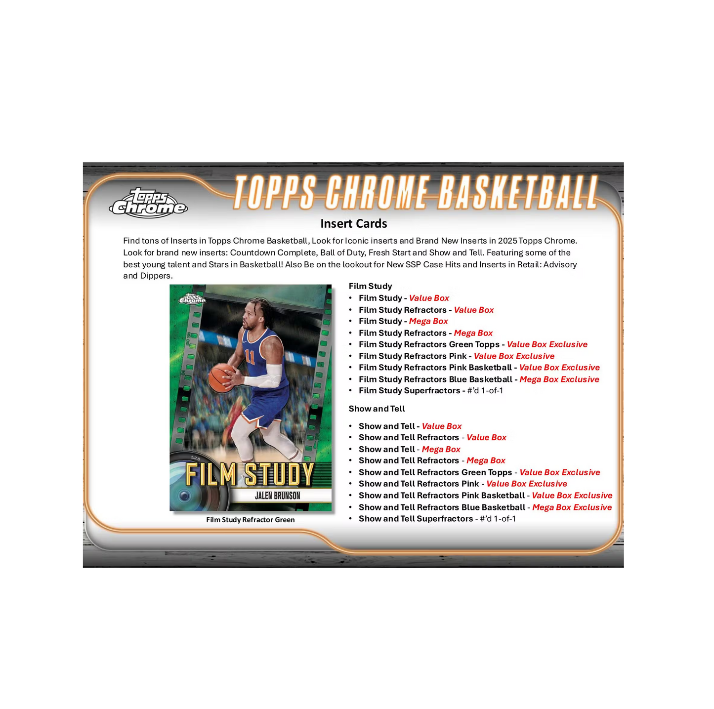 2024-25 Topps Chrome Basketball Mega Box