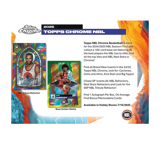 2024-25 Topps Chrome NBL Basketball Hobby 12-Box Case