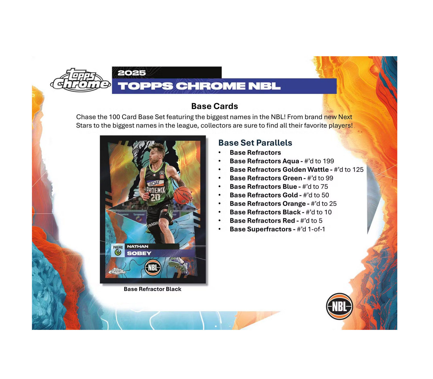 2024-25 Topps Chrome NBL Basketball Hobby 12-Box Case