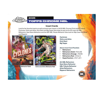 2024-25 Topps Chrome NBL Basketball Hobby 12-Box Case