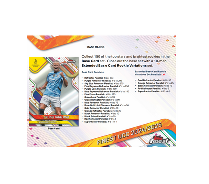 2024-25 Topps Finest UEFA Club Competitions Soccer Hobby Box